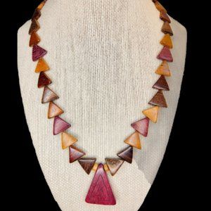 Wooden necklace Hand made from Costa Rica